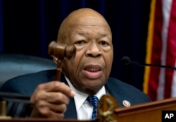 FILE - House Oversight and Reform Committee Chairman Elijah Cummings, D-Md., speaks during a committee hearing on Capitol Hill in Washington, March 14, 2019.