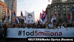 Protest "1 od 5 miliona" u Beogradu, foto Reuters, Marko Đurica