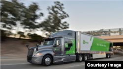 图为图森未来的自动驾驶卡车。