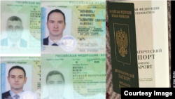 Diplomatic passports of some of the suspected Russian operatives who allegedly attempted to breach computer networks in the Netherlands are seen in an illustration photo. (Source - Netherlands Defense Ministry via U.S. Department of Justice)
