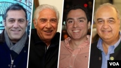 از راست: مراد طاهباز، سیامک نمازی، باقر نمازی و عماد شرقی