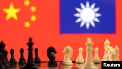 国际象棋与中国和台湾的旗帜 