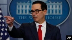 Menteri Keuangan AS Steven Mnuchin (foto: dok).