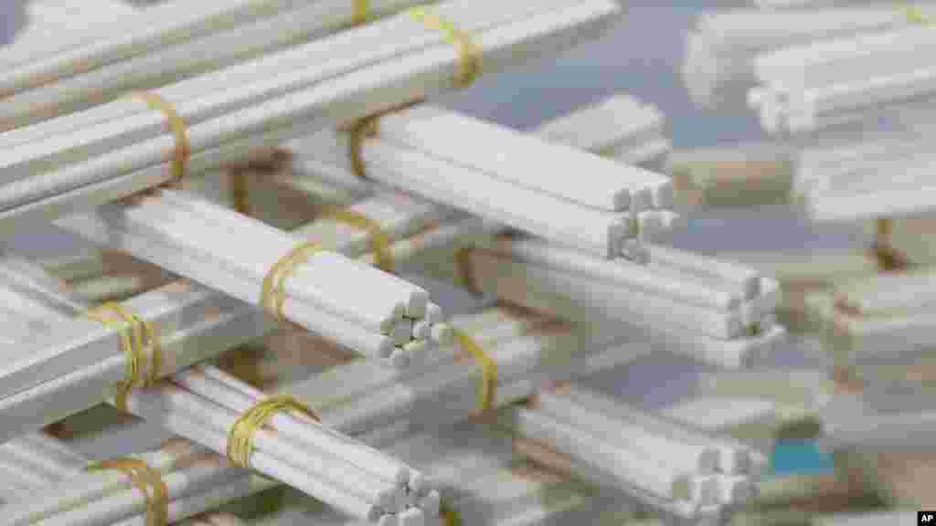 Chopsticks carved from an elephant's ivory tusks are still popular in China. Customs agents in Hong Kong seized 758 chopsticks, 127 bracelets, and 33 rhino horns on November, 2011. The street value was estimated at $2 million. &nbsp;