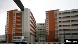 FILE - General view of cell blocks inside Changi Prison in Singapore. The Court of Appeal said it found no merit in the last-minute appeal by an activist lawyer representing Kho Jabing.