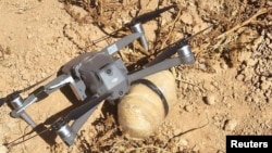 تصویری از یک پهپاد حامل مواد مخدر که ارتش اردن در مرز با سوریه سرنگون کرد. آرشیو