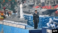 خدمه نیروی دریایی هند در مراسم ۷۵ امین سالگرد روز جمهوری در دهلی نو، بهمن ۱۴۰۲