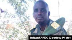 Colonel Michel Tukunda, cmt 2nd ya secteur Walikale (Nord-Kivu) na bilili FARDC ebimisi na compte Twitter na yango, 9 janvier 2019. (Twitter/FARDC)