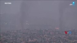 بیروت پس از حملات هوایی شبانه اسرائیل، در میان دود و آتش از خواب بیدار شد