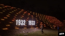 Мемориальная инсталляция в Национальном музее Голодомора-геноцида в Киеве, ноябрь 2023 