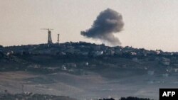 ستون دود ناشی از یک حمله اسرائيل به جنوب لبنان - ۲۹ خرداد ۱۴۰۳