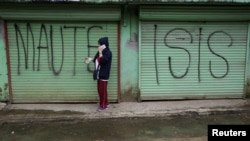 Grafit grupe Maute u gradu Maravi, južnim FIlipinima, REUTERS/Romeo Ranoco